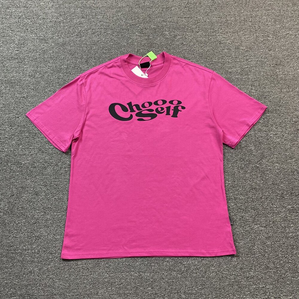 CHOOOSELF Casual Simple Letter Pink T Shirt